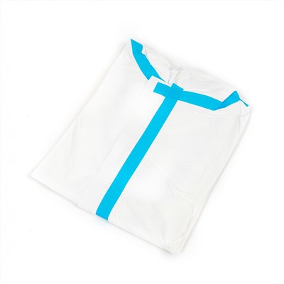 Engangs medisinsk kjeledress med blå tape